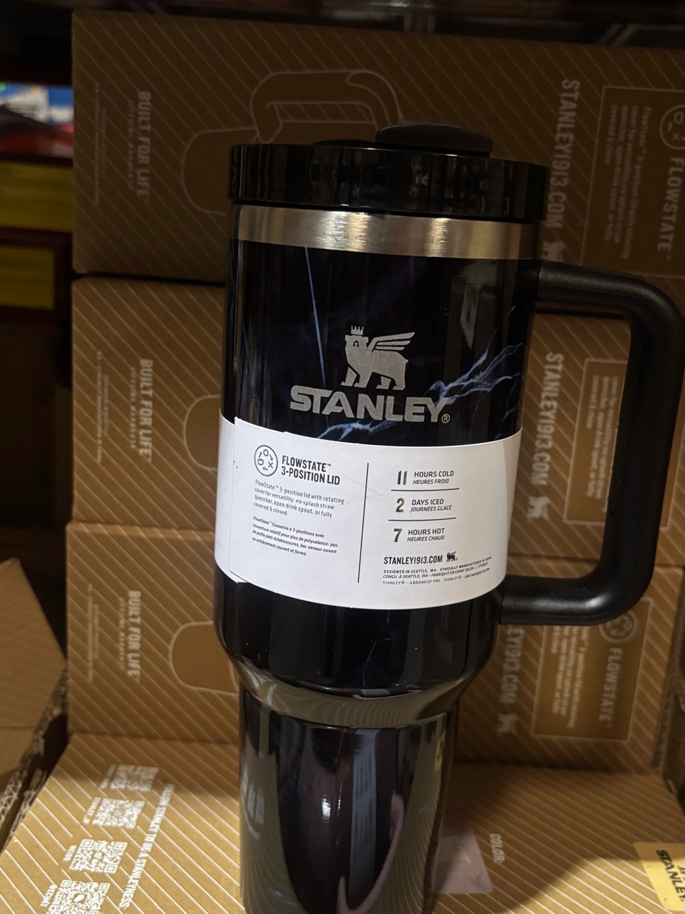 Stanley Black Insulated Travel Mug with Handle - 40oz